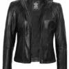 Acerra Women's Black Biker Style Jacket product image