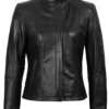 Acerra Women's Black Biker Style Jacket product image