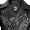 Men's Black Asymmetrical Belted Leather Biker Style Jacket Men's Black Asymmetrical Belted Leather Biker Style Jacket product image