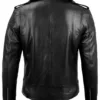 Men's Black Asymmetrical Belted Leather Biker Style Jacket Men's Black Asymmetrical Belted Leather Biker Style Jacket product image