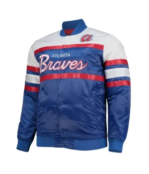 Blue/White Special Script Atlanta Braves Coaches Jacket product image