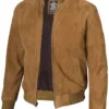 Adamsville Mens  Brown Bomber Suede Jacket product image