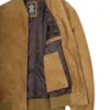 Adamsville Mens  Brown Bomber Suede Jacket product image