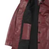Kandis Women's Burgundy Real Leather Car Coat Kandis Women's Burgundy Real Leather Car Coat product image