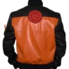 Naruto Shippūden Uzumaki Brown and Black Bomber Leather Jacket product image