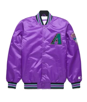 Classic Arizona Diamondbacks Purple Satin Jacket product image