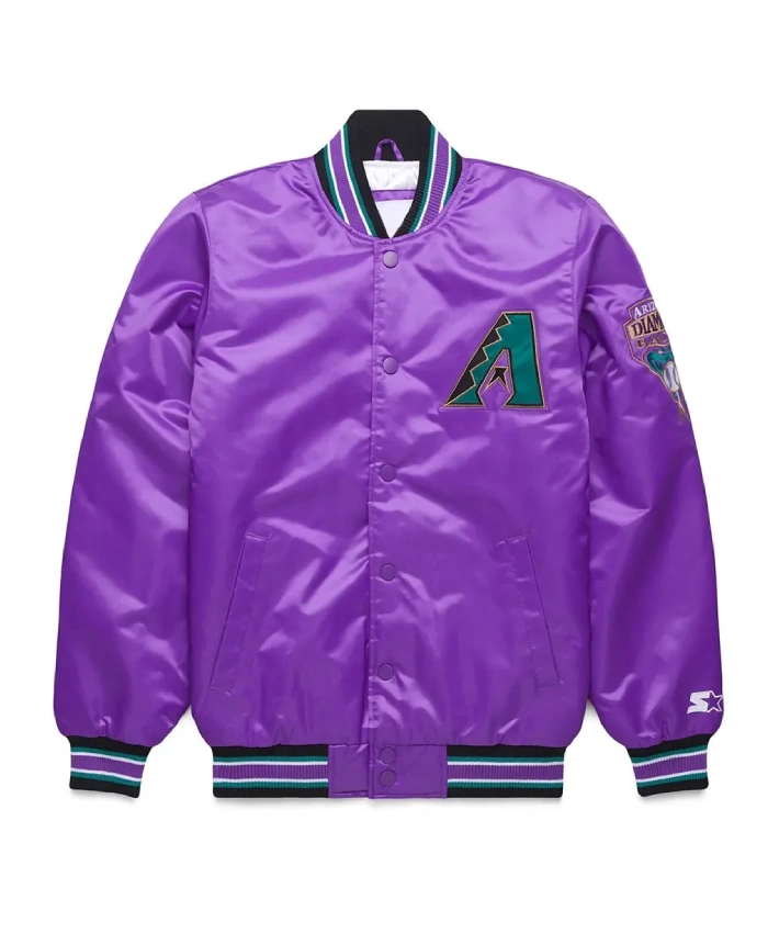 Classic Arizona Diamondbacks Purple Satin Jacket Classic Arizona Diamondbacks Purple Satin Jacket product image