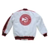 Classic Atlanta Hawks White Satin Jacket product image