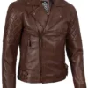 Frisco Mens Dark Brown Quilted Asymmetrical Leather Biker Style Jacket Frisco Mens Dark Brown Quilted Asymmetrical Leather Biker Style Jacket product image
