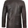 Winchester Men's Distressed Dark Brown Leather Car Coat product image