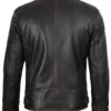Dodge Men's Rub-Off Dark Brown Cafe Racer Leather Jacket Dodge Men's Rub-Off Dark Brown Cafe Racer Leather Jacket product image