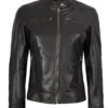 Dodge Women's Rub Off Brown Vintage Leather Jacket product image