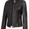 Dodge Women's Rub Off Brown Vintage Leather Jacket product image