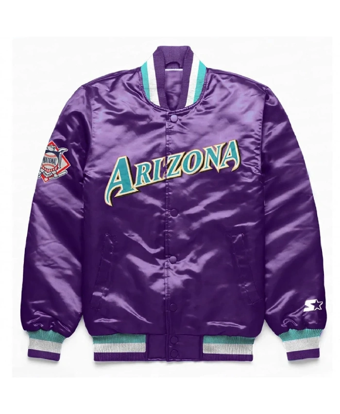 Exclusive Arizona Diamondbacks Purple Satin Jacket Exclusive Arizona Diamondbacks Purple Satin Jacket product image