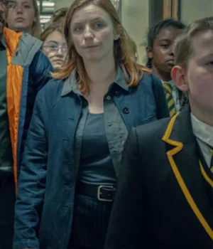 Faye Marsay Adolescence S01 Blue Cotton Jacket product image