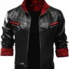 Final Fantasy VII Remake Leslie Kyle Black Leather Jacket product image
