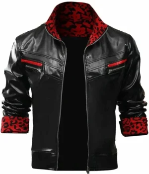 Final Fantasy VII Remake Leslie Kyle Black Leather Jacket product image
