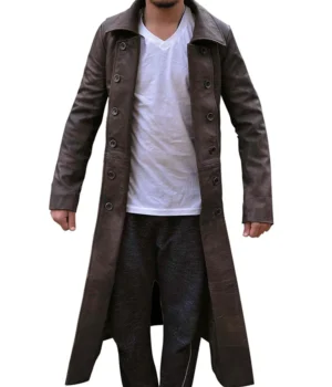 Frontier Declan Harp Black Leather Coat product image