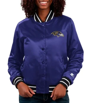 Full Count Baltimore Ravens Purple Satin Jacket product image