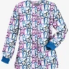 Ghost Faces Halloween Scrub Jacket product image