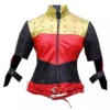 God Among Us Harley Quinn Red Golden Studded Jacket product image