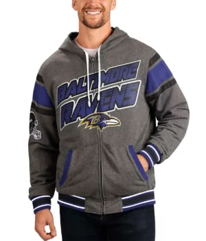 Gray Baltimore Ravens Extreme Hoodie product image