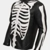 Halloween Skeleton Print Black Leather Jacket Halloween Skeleton Print Black Leather Jacket product image