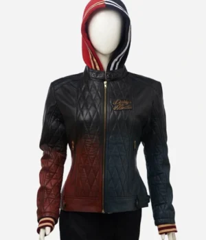 Harley Quinn Daddy’s Lil’ Monster Quilted Black Jacket product image