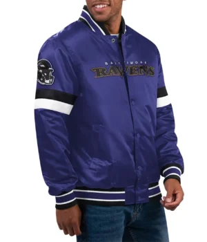 Home Game Baltimore Ravens Purple Satin Jacket product image