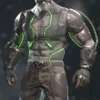 Injustice 2 Bane Black And Green Leather Jacket product image