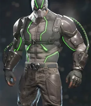 Injustice 2 Bane Black And Green Leather Jacket product image