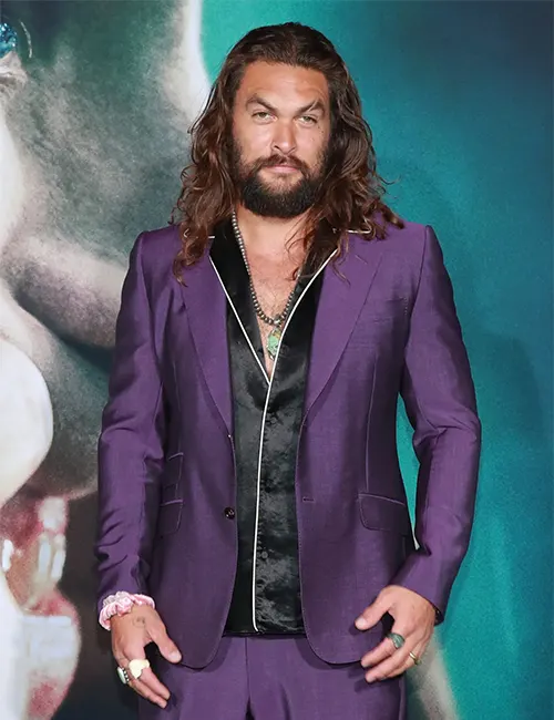Jason Momoa Joker Suiting Purple Blazer Jason Momoa Joker Suiting Purple Blazer product image