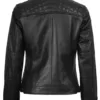 Johnson Women Black Quilted Biker Leather Jacket Johnson Women Black Quilted Biker Leather Jacket product image