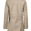 Kandis Women's Biege Real Leather Car Coat Kandis Women's Biege Real Leather Car Coat product image