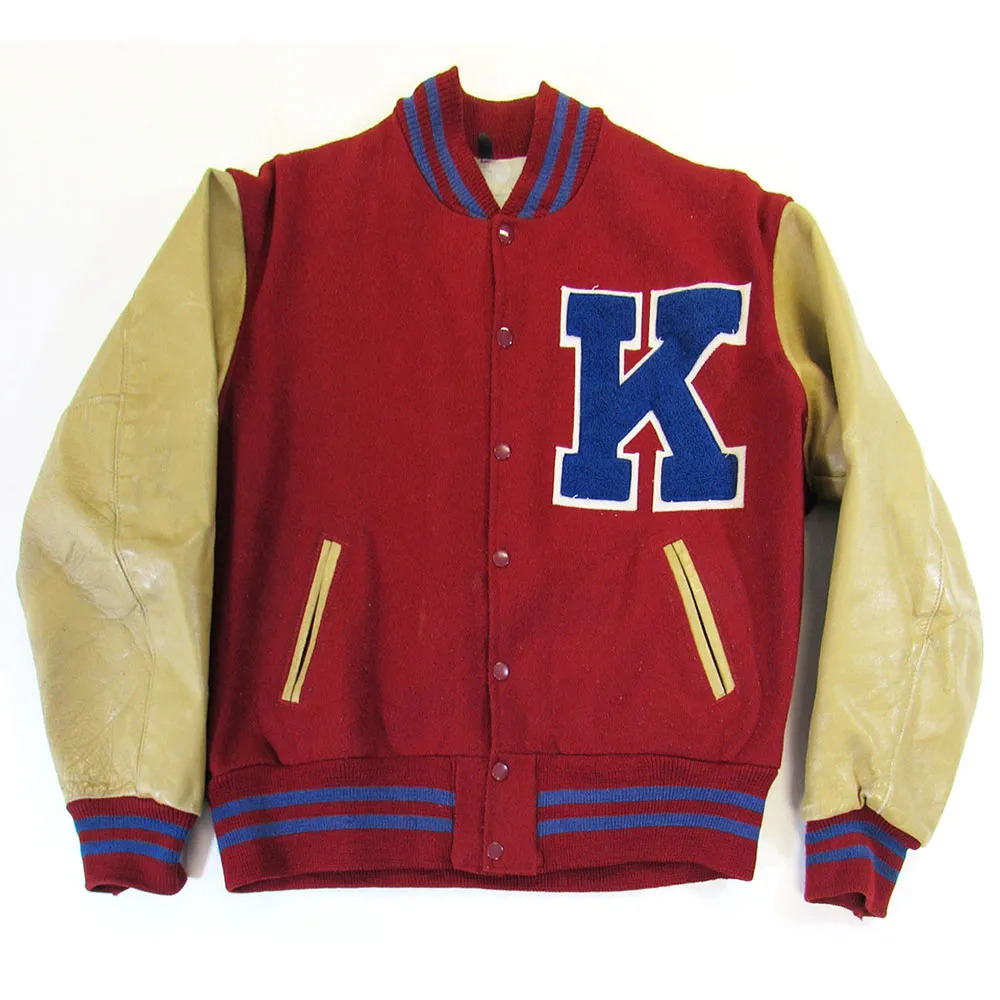 Kansas Jayhawks Red Letterman Jacket Kansas Jayhawks Red Letterman Jacket product image