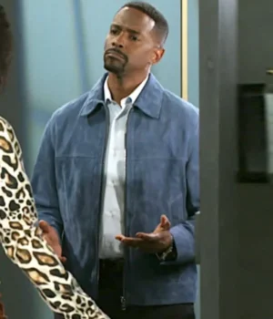 Keith D. Robinson Beyond the Gates S01 Blue Suede Jacket product image