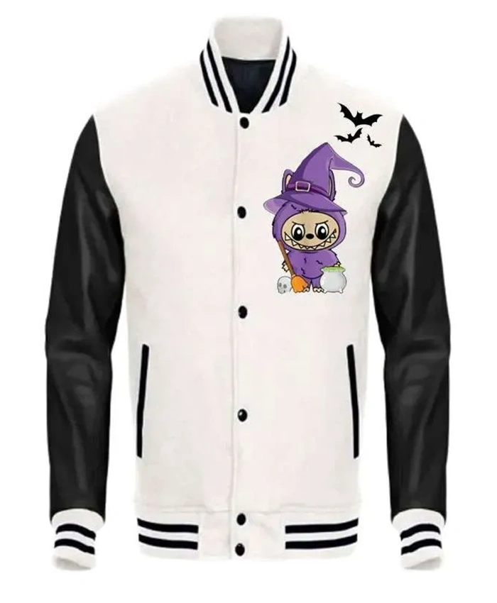 Labubu Halloween Trick or Treat Varsity Jacket Labubu Halloween Trick or Treat Varsity Jacket product image