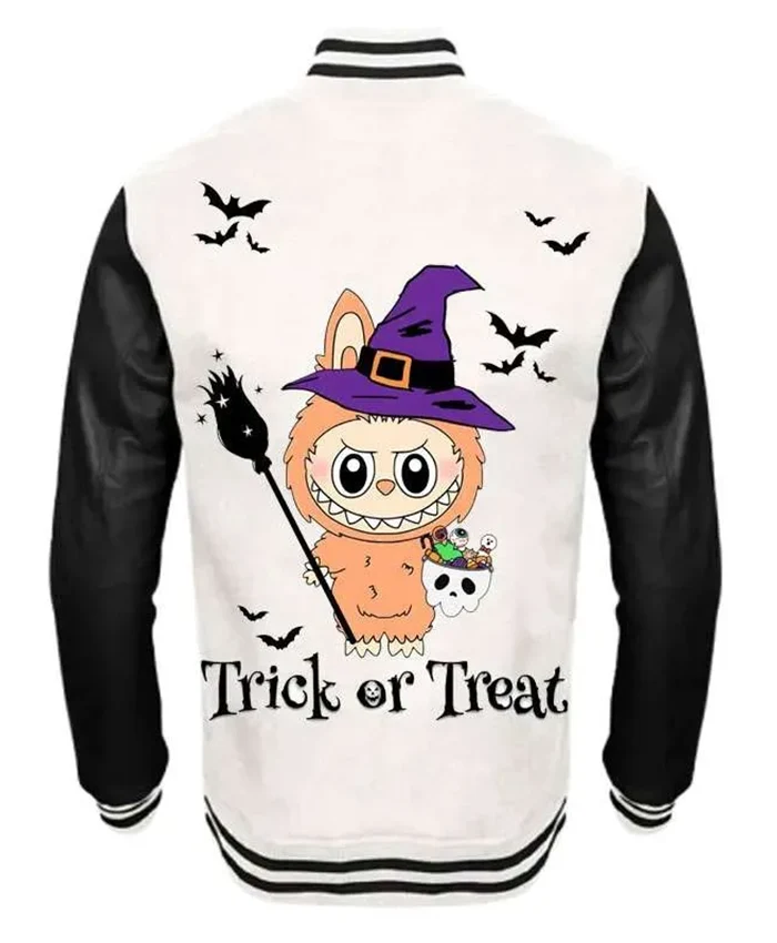 Labubu Halloween Trick or Treat Varsity Jacket Labubu Halloween Trick or Treat Varsity Jacket product image