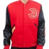 Letterman Atlanta Hawks Red and Black Jacket product image