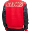 Letterman Atlanta Hawks Red and Black Jacket product image