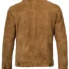 Logan Light Brown Suede Trucker Jacket product image