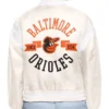 Baltimore Orioles Printed Logo Varsity Satin Jacket product image