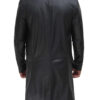 Men's Long Black Real Cowhide Leather Trench Coat product image