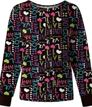 Love Love Halloween Scrub Jacket product image