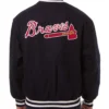 Atlanta Braves Varsity Navy Wool Jacket product image