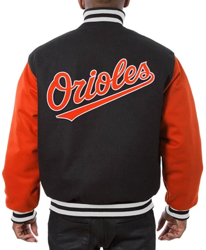Baltimore Orioles Varsity Black and Orange Wool Jacket Baltimore Orioles Varsity Black and Orange Wool Jacket product image
