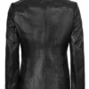 Marsha Women's Leather Black Car Coat product image