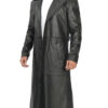 Jackson Men's Black Leather Long Duster Coat product image
