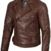 Frisco Mens Dark Brown Quilted Asymmetrical Leather Biker Style Jacket Frisco Mens Dark Brown Quilted Asymmetrical Leather Biker Style Jacket product image