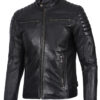 Felix Men's Black Biker Style Leather Jacket Felix Men's Black Biker Style Leather Jacket product image